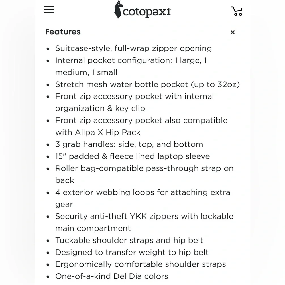 Cotopaxi Allpa 35L Del dia Backpack - Picture 7 of 12